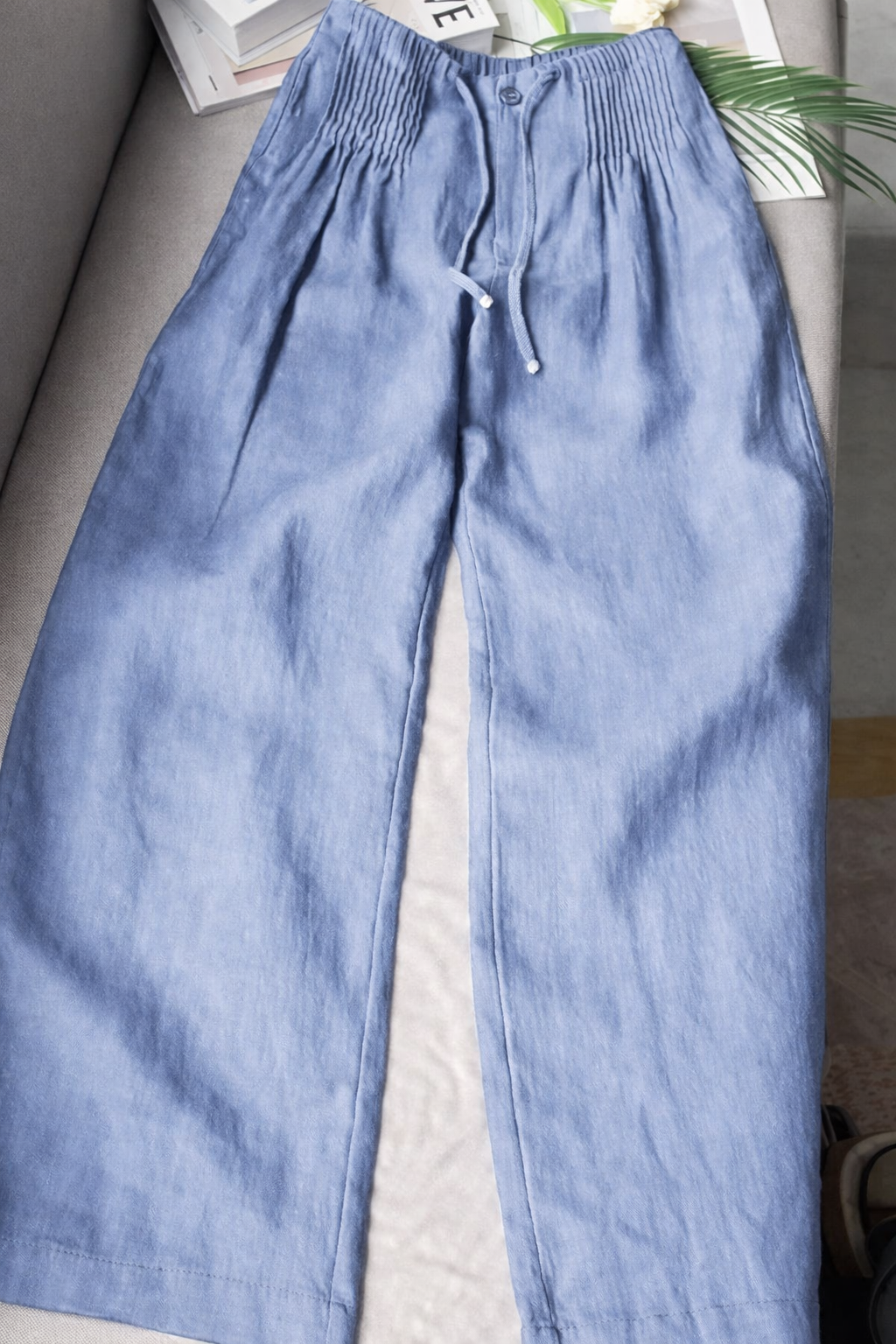 Zofia – Pantalones de Algodón con Pierna Ancha para Mujer