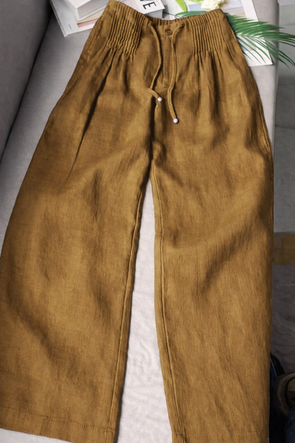 Zofia – Pantalones de Algodón con Pierna Ancha para Mujer