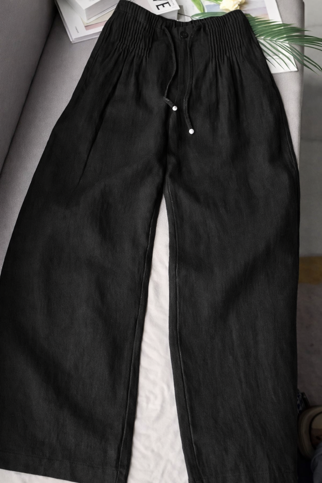 Zofia – Pantalones de Algodón con Pierna Ancha para Mujer