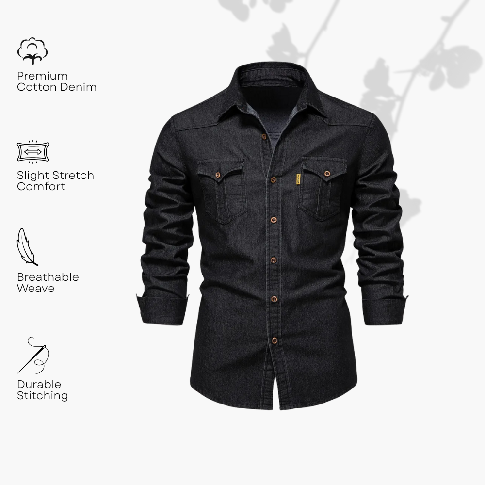 JIM - CAMISA DE ALGODÓN VAQUERO