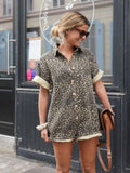 Nonette™ | Vestido camisero con estampado de leopardo