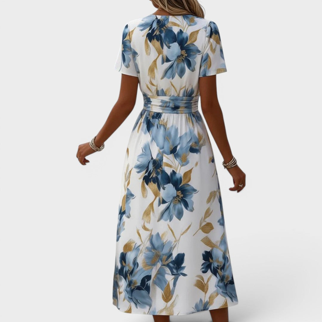 MORA | VESTIDO MIDI FLORAL MODERNO PARA MUJER