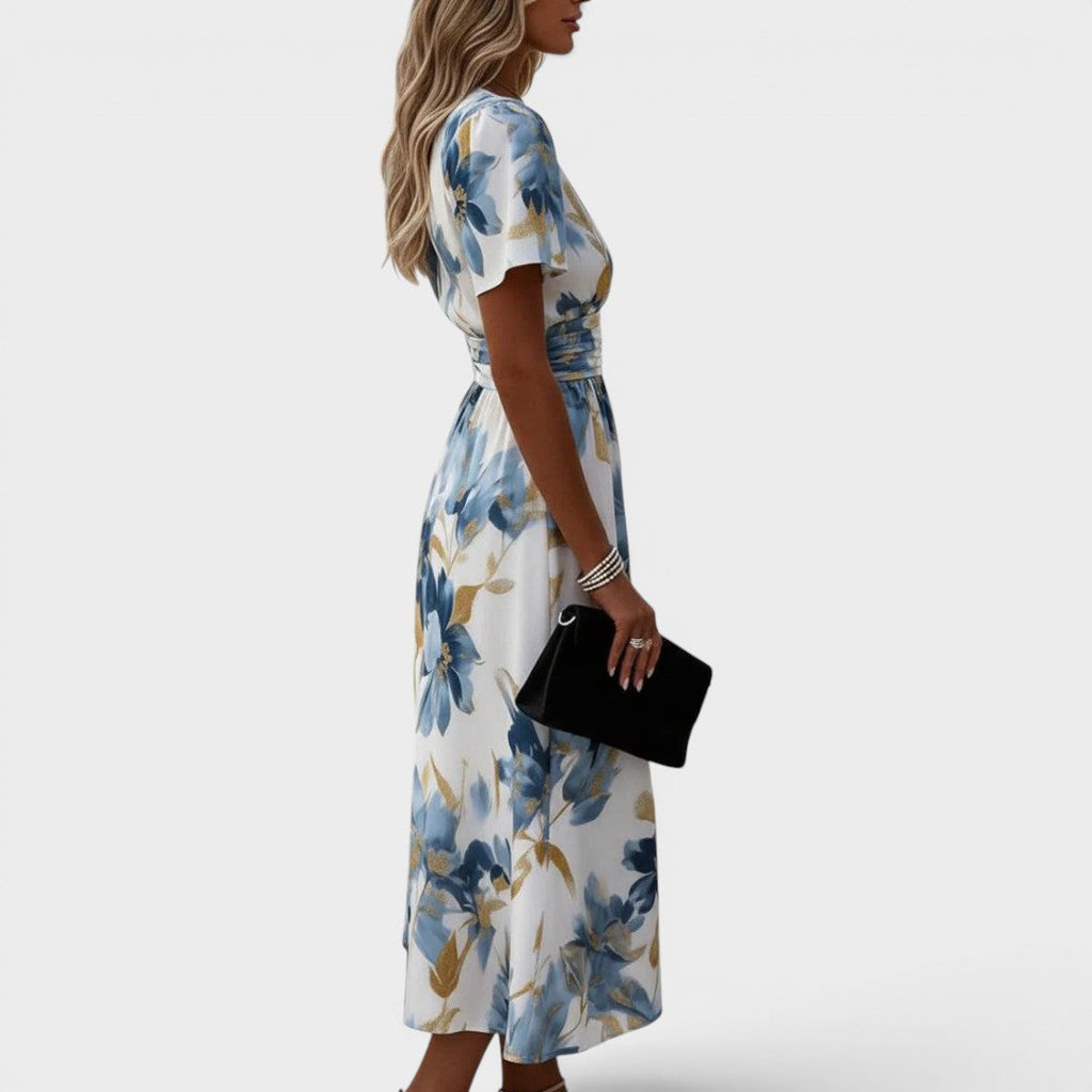 MORA | VESTIDO MIDI FLORAL MODERNO PARA MUJER