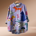 Astrid | Blusa exclusiva de mujer con estampado de perro para Mujer