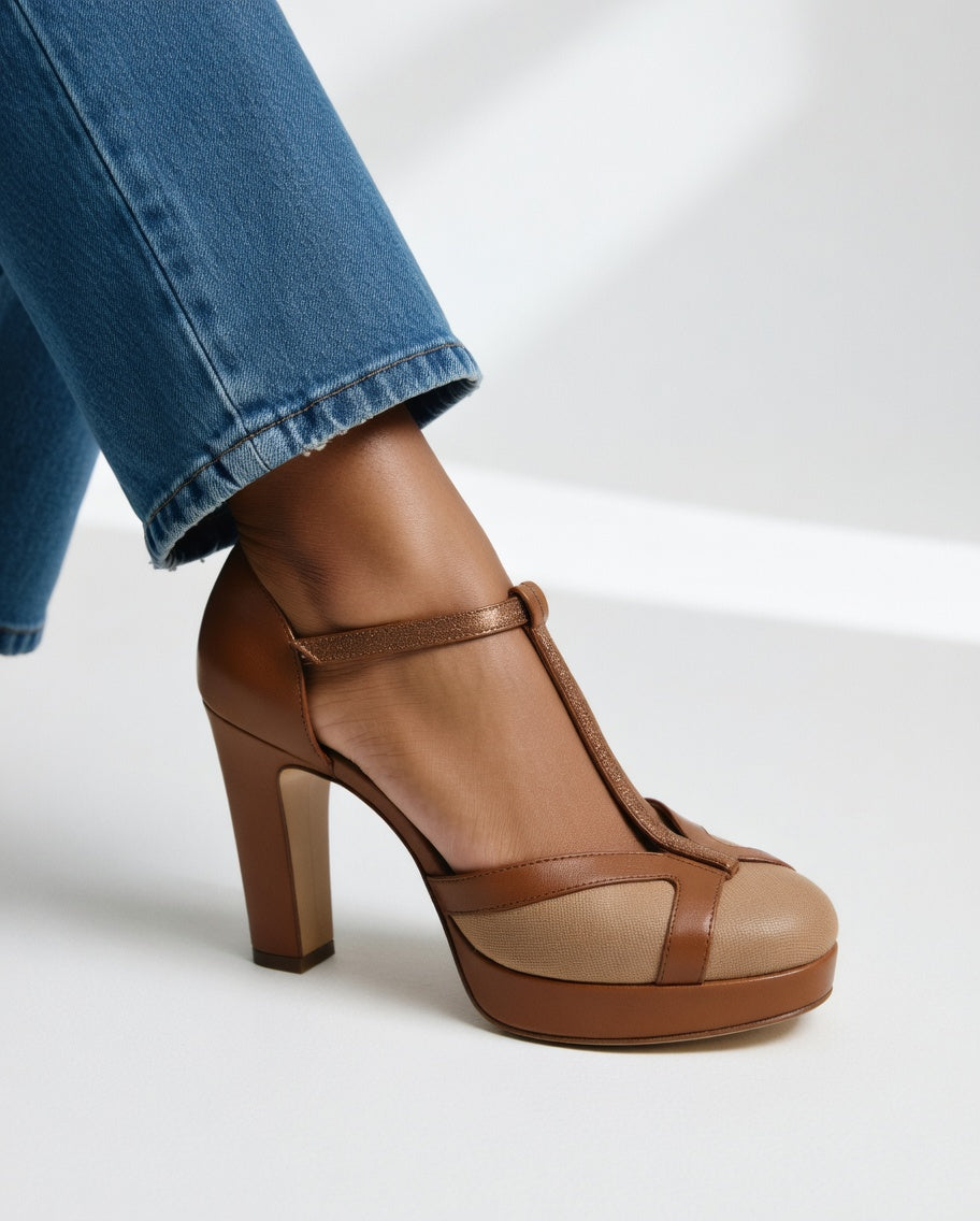 Maëlyne -  Zapatos de tacón retro elegancia con soporte ergonómico para Mujer