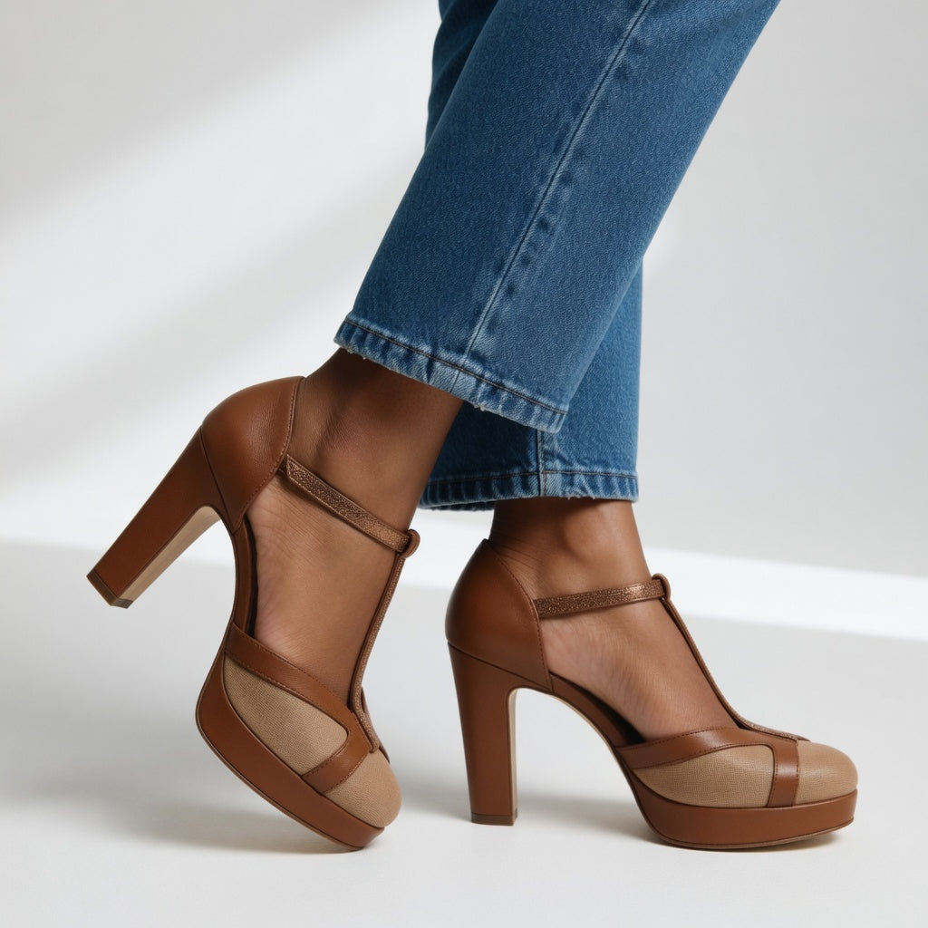 Maëlyne -  Zapatos de tacón retro elegancia con soporte ergonómico para Mujer