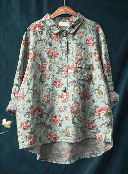 Laura | Blusa clásica con estampado flora para Mujer