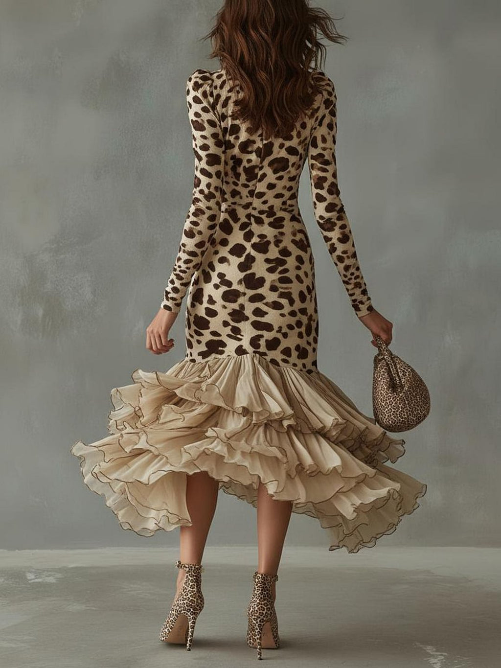 Carmen · Vestido de Mujer con estampado animal y volantes
