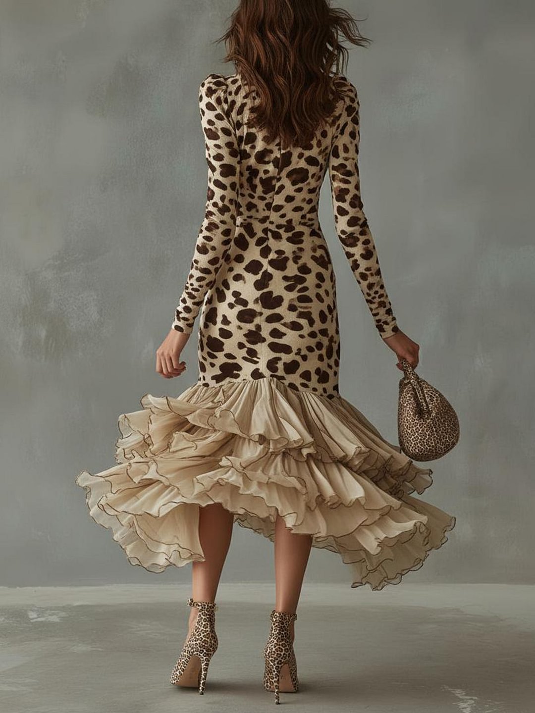 Carmen · Vestido de Mujer con estampado animal y volantes