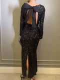 Vestido Amaranta™ Elegante, largo de Lentejuelas