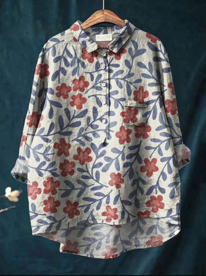 Laura | Blusa clásica con estampado flora para Mujer