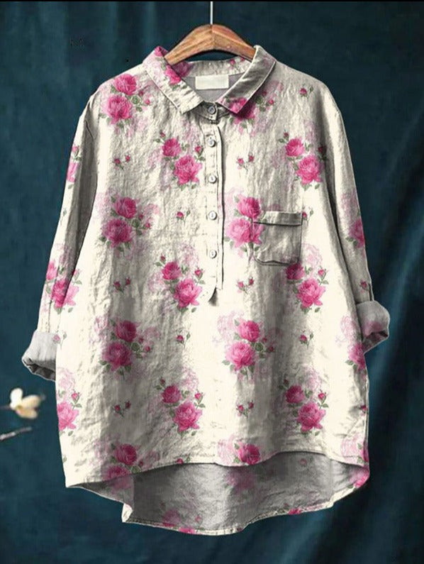 Laura | Blusa clásica con estampado flora para Mujer