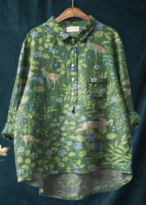 Laura | Blusa clásica con estampado flora para Mujer