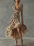 Carmen · Vestido de Mujer con estampado animal y volantes