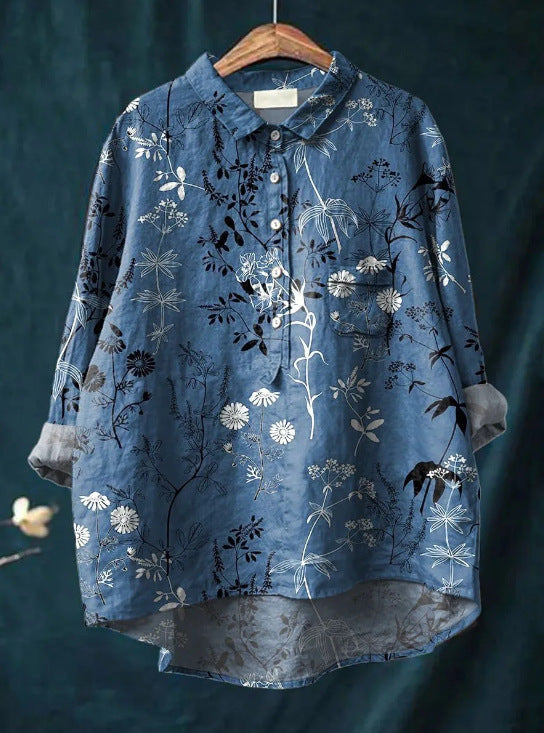 Laura | Blusa clásica con estampado flora para Mujer
