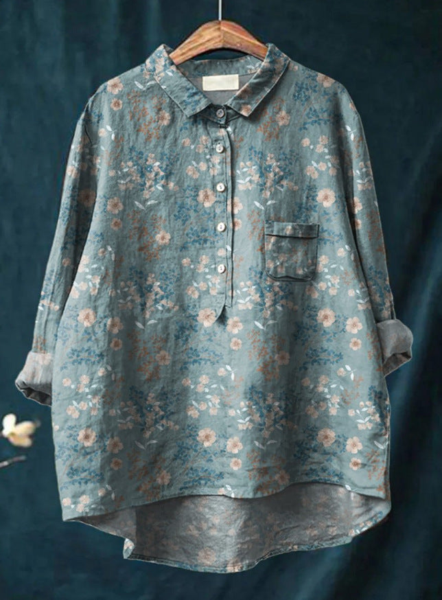 Laura | Blusa clásica con estampado flora para Mujer