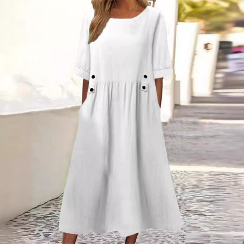 Aida - Vestido midi con botones