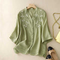 Laurienne™ | Blusa bordada con botones