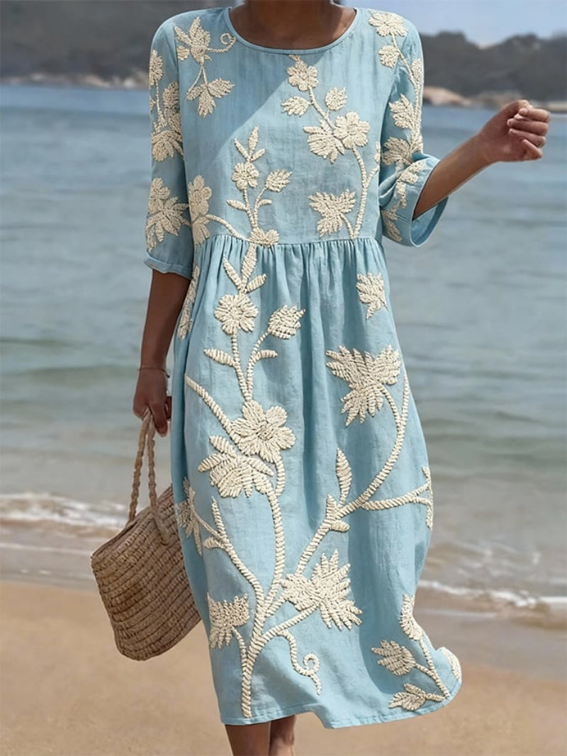 Raquel | Vestido Vintage Bordado para Mujer