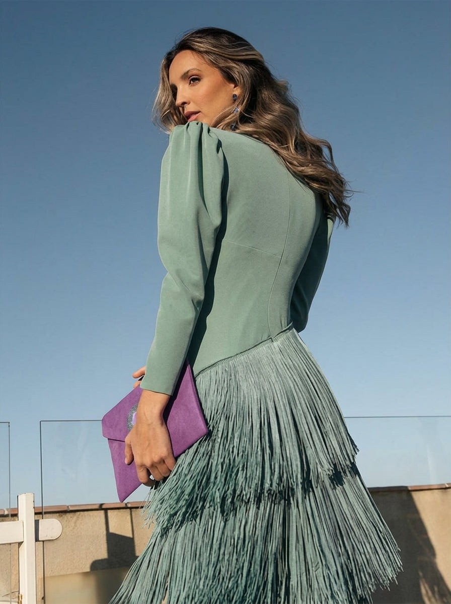 Salvia - Vestido Flecos para Mujer