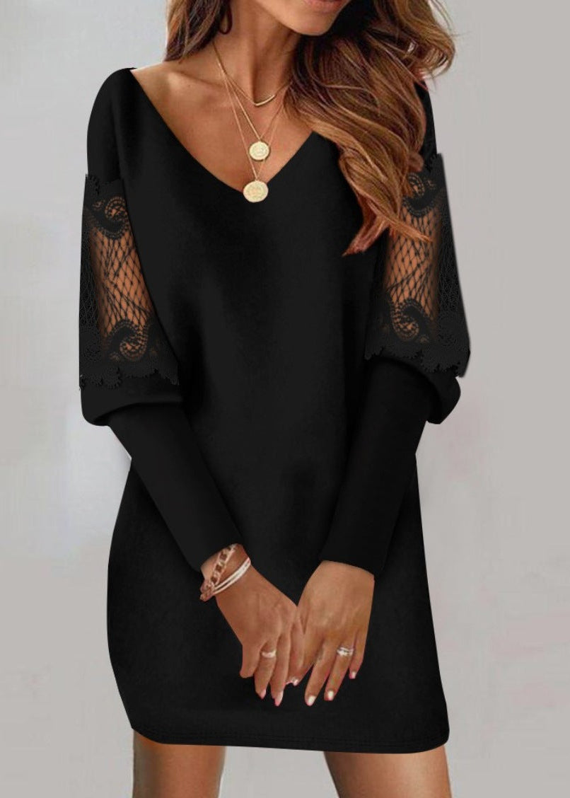 Caterine | Vestido de mangas de encaje