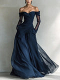 Eleonora • Vestido largo con hombros descubiertos para Mujer