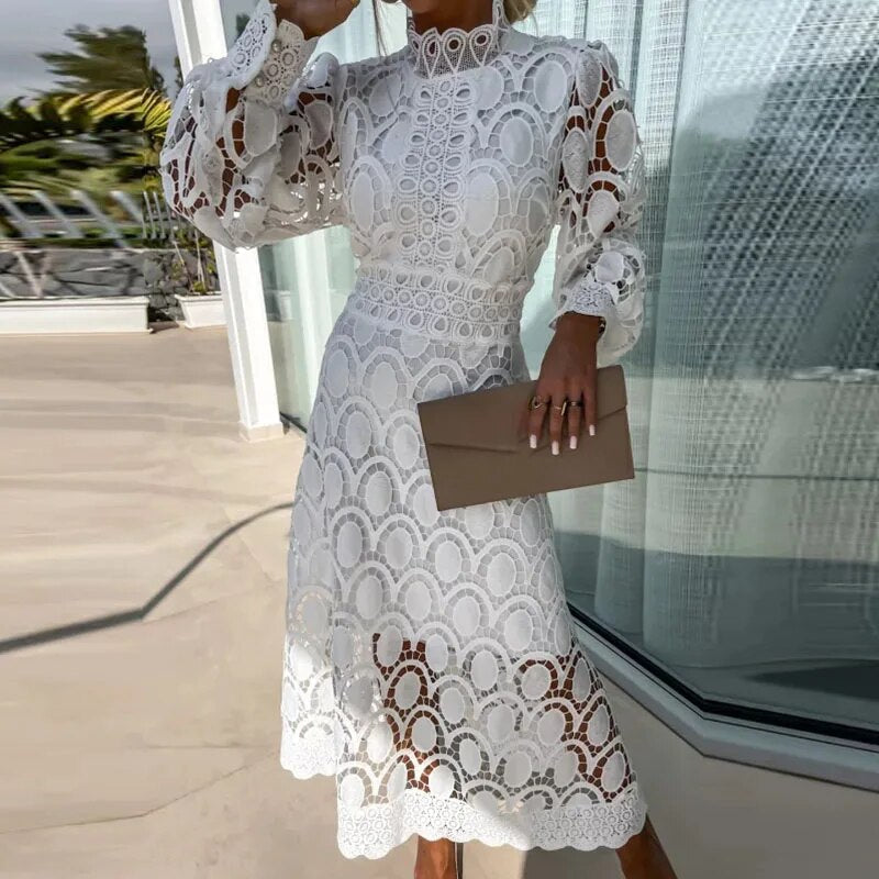 Charlize - Vestido romántico de encaje mujer
