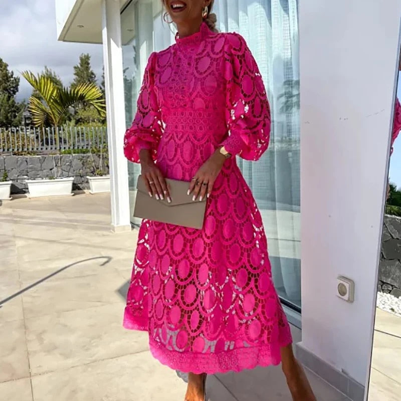 Charlize - Vestido romántico de encaje mujer