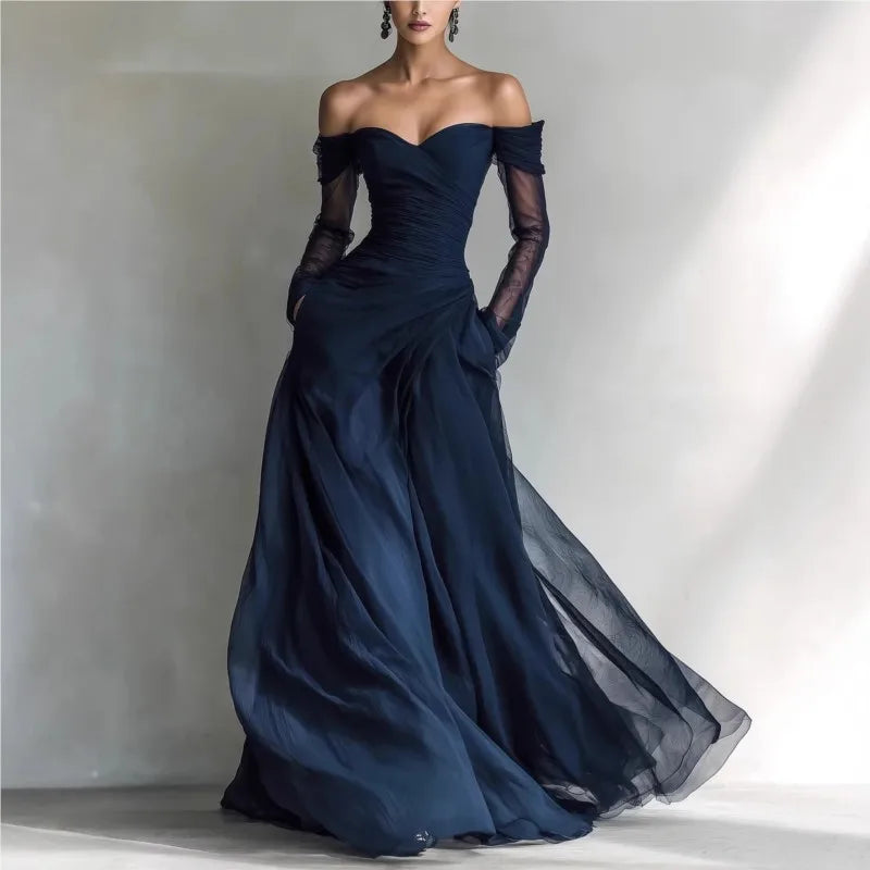 Eleonora • Vestido largo con hombros descubiertos para Mujer