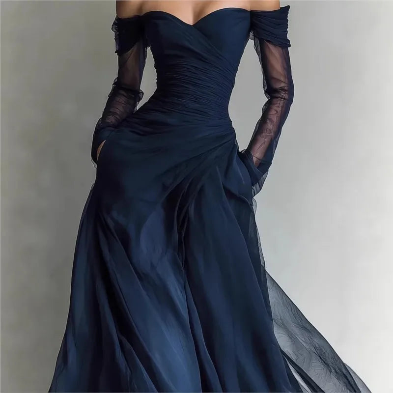 Eleonora • Vestido largo con hombros descubiertos para Mujer