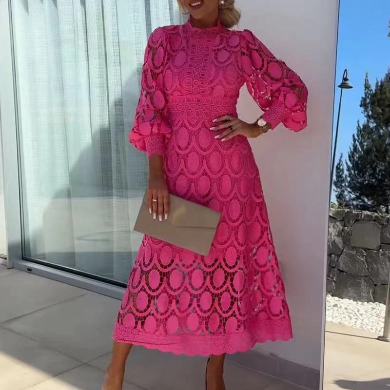 Charlize - Vestido romántico de encaje mujer