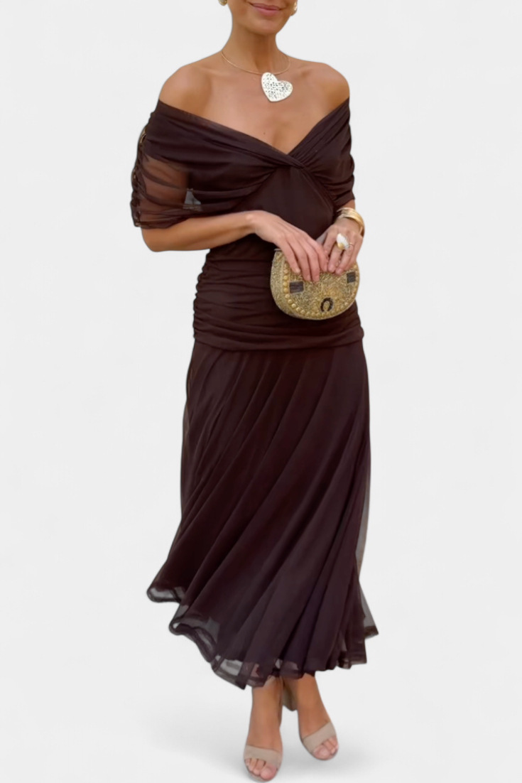 Magda | Vestido largo de flores con escote en V para Mujer