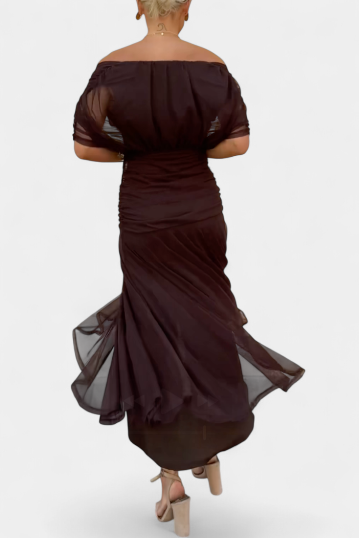 Magda | Vestido largo de flores con escote en V para Mujer