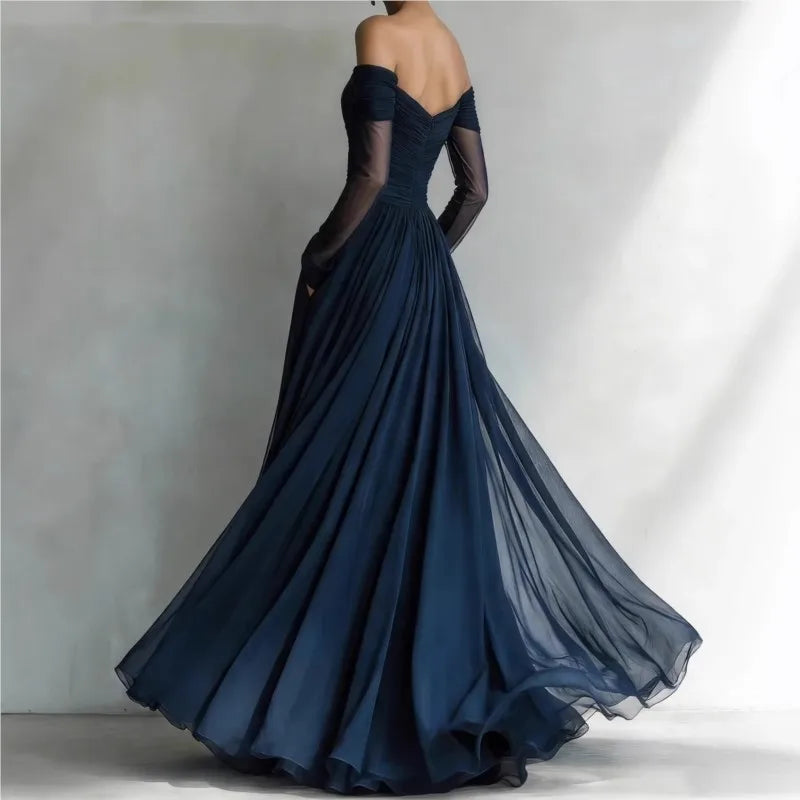 Eleonora • Vestido largo con hombros descubiertos para Mujer