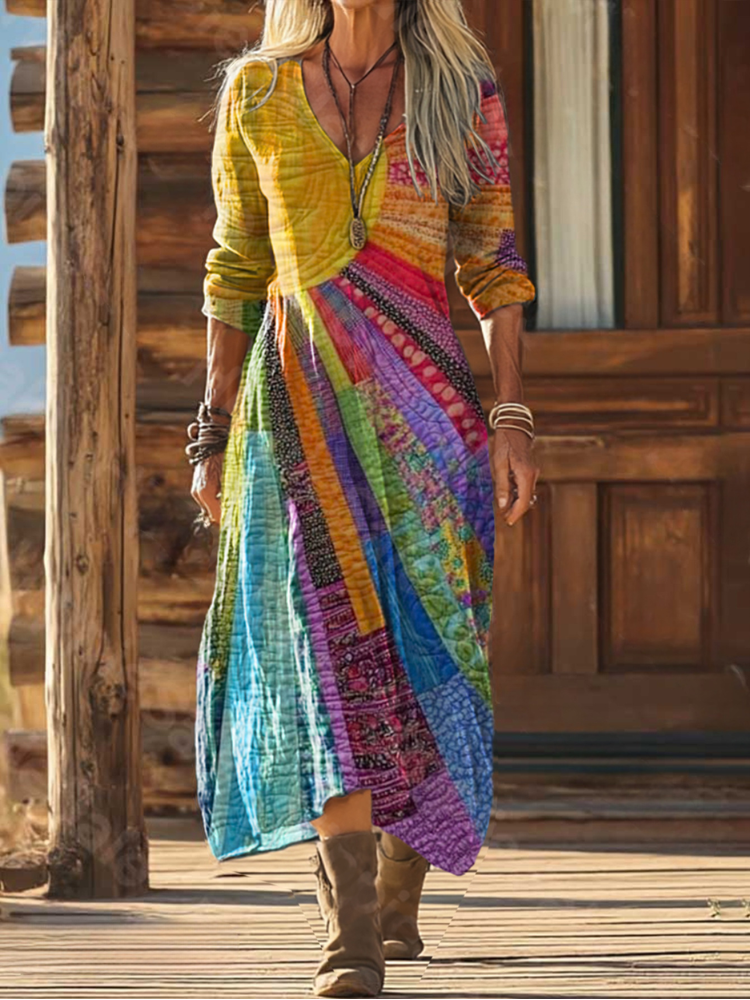 Mana - Vestido de Mujer con Diseño Sol Bohemio