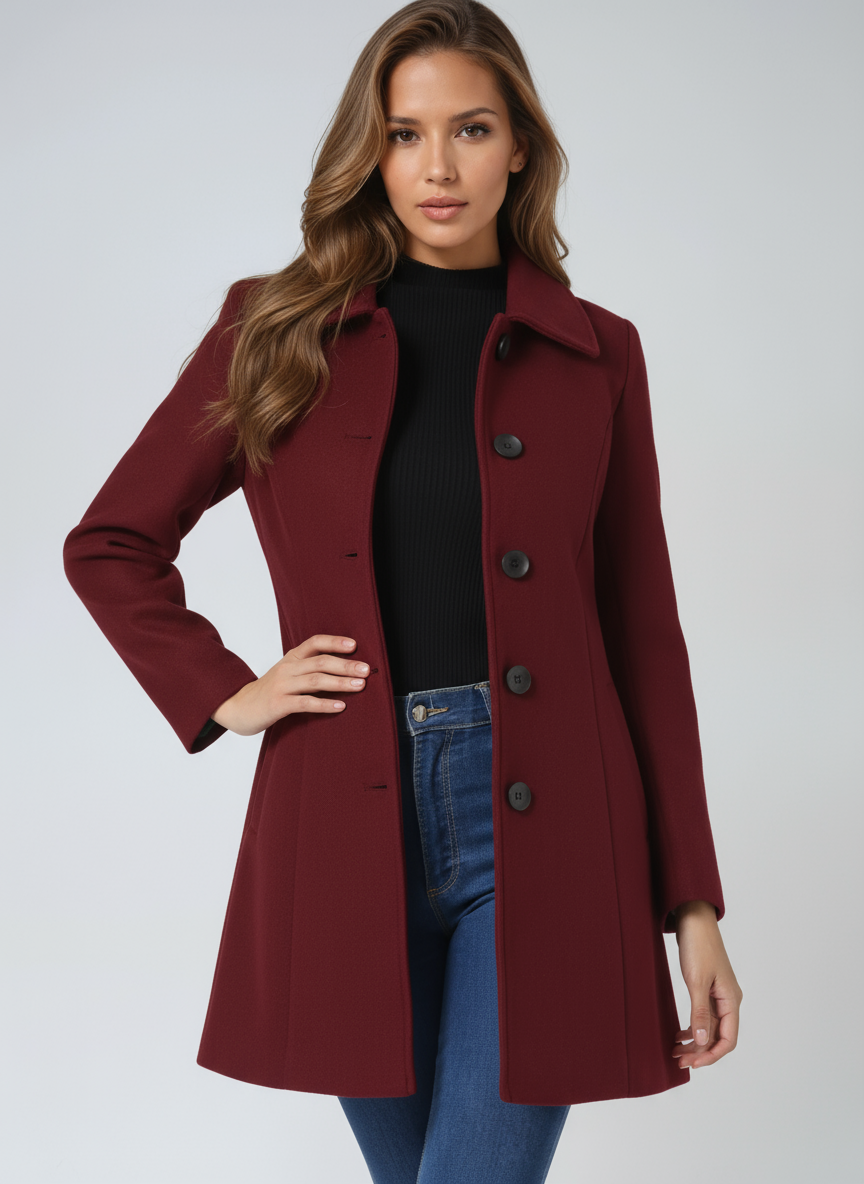 Birgitta | Abrigo de invierno con un botón