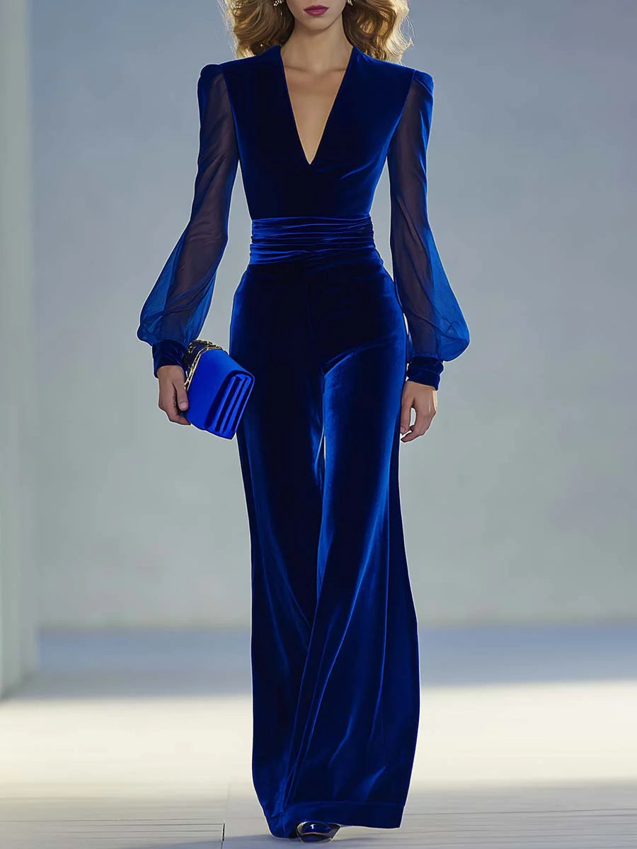 Sabrina™ | Mono largo elegante con escote en V