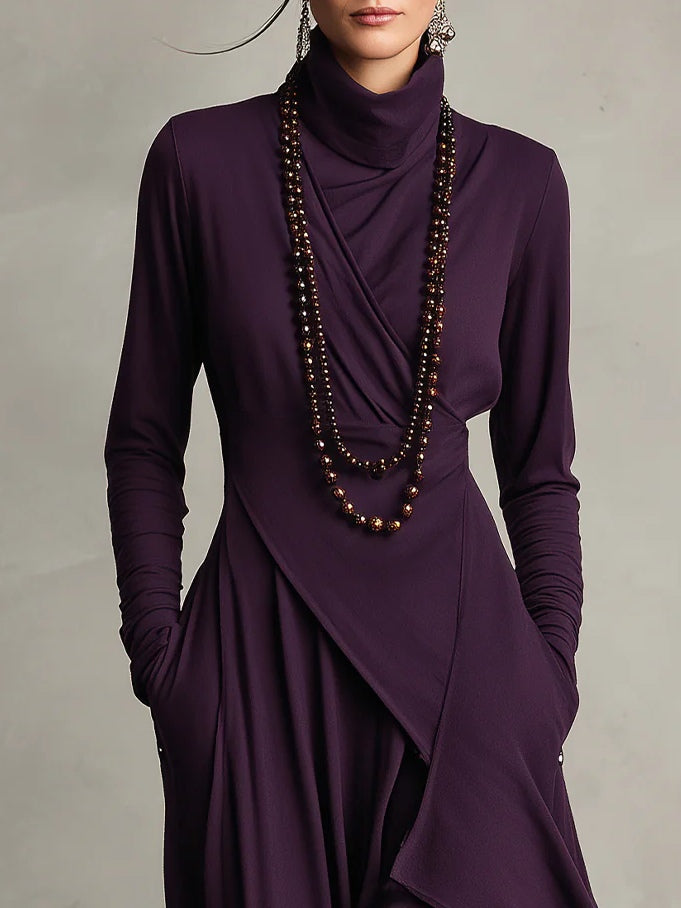 Diana - Vestido Maxi Drama Asimétrico