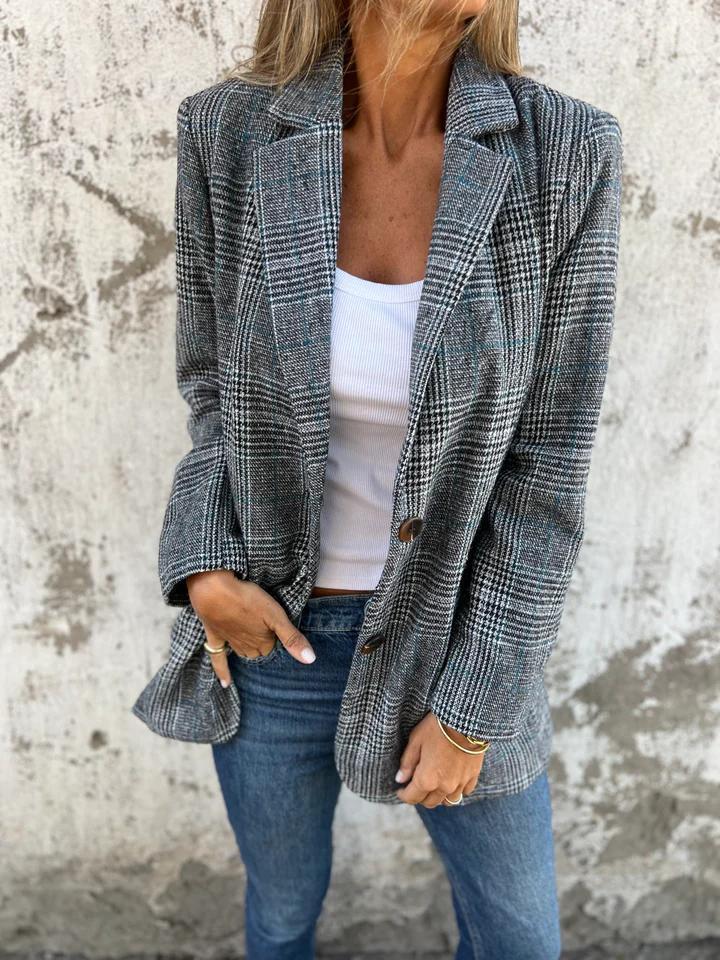 Alicja | Elegante chaqueta de cuadros para Mujer