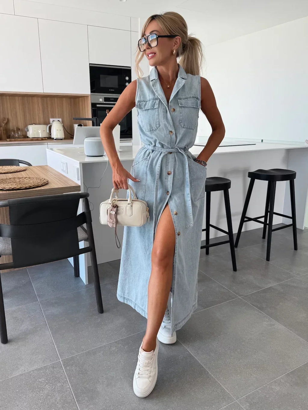 Isabelle | Maxi Vestido de Denim para Mujer