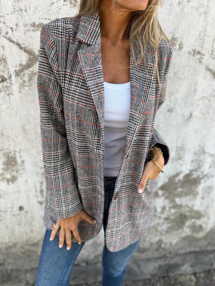 Alicja | Elegante chaqueta de cuadros para Mujer