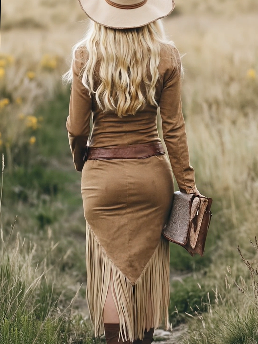 Valencia | Vestido de Mujer sueco con flecos