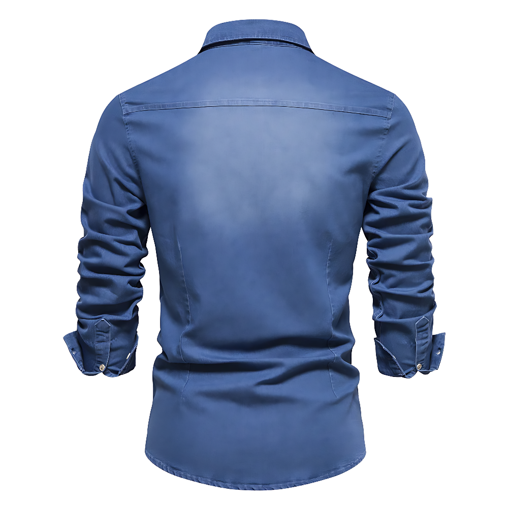 JIM - CAMISA DE ALGODÓN VAQUERO