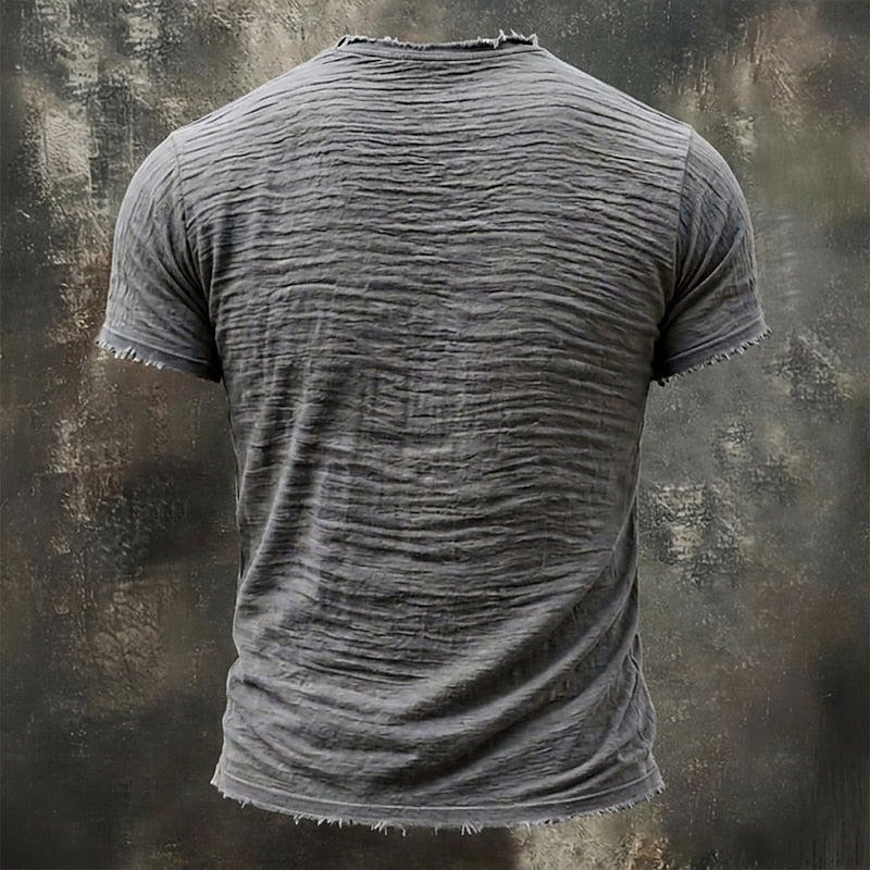 Jairo - Camiseta Vintage de Cuello en V para Hombre