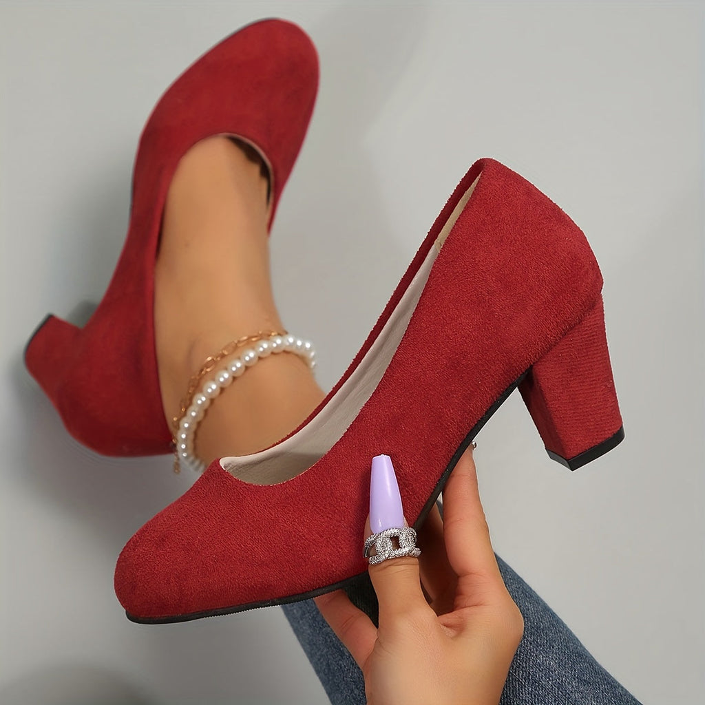 Laure™ – Zapatos de punta ancha con tacón estable para una comodidad sin dolor