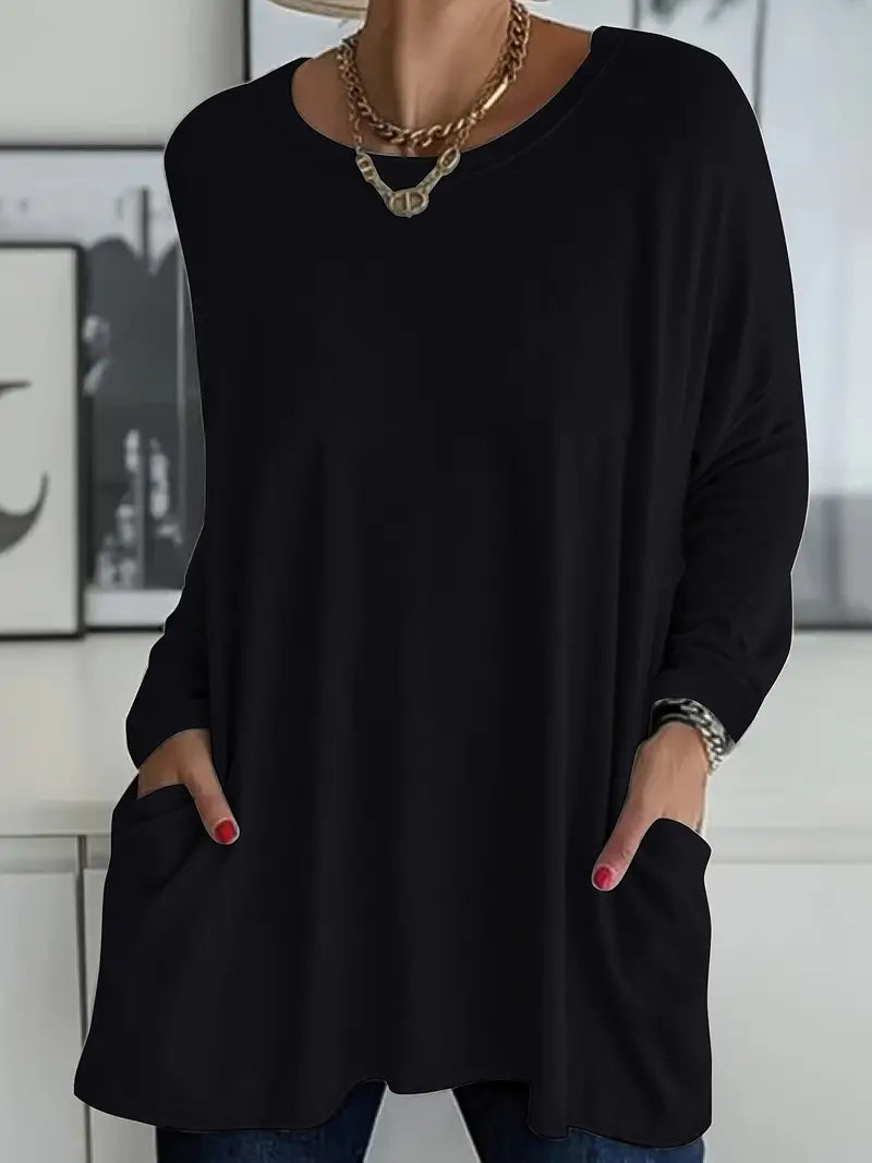Victoria – Top largo mujer con elegancia relajada