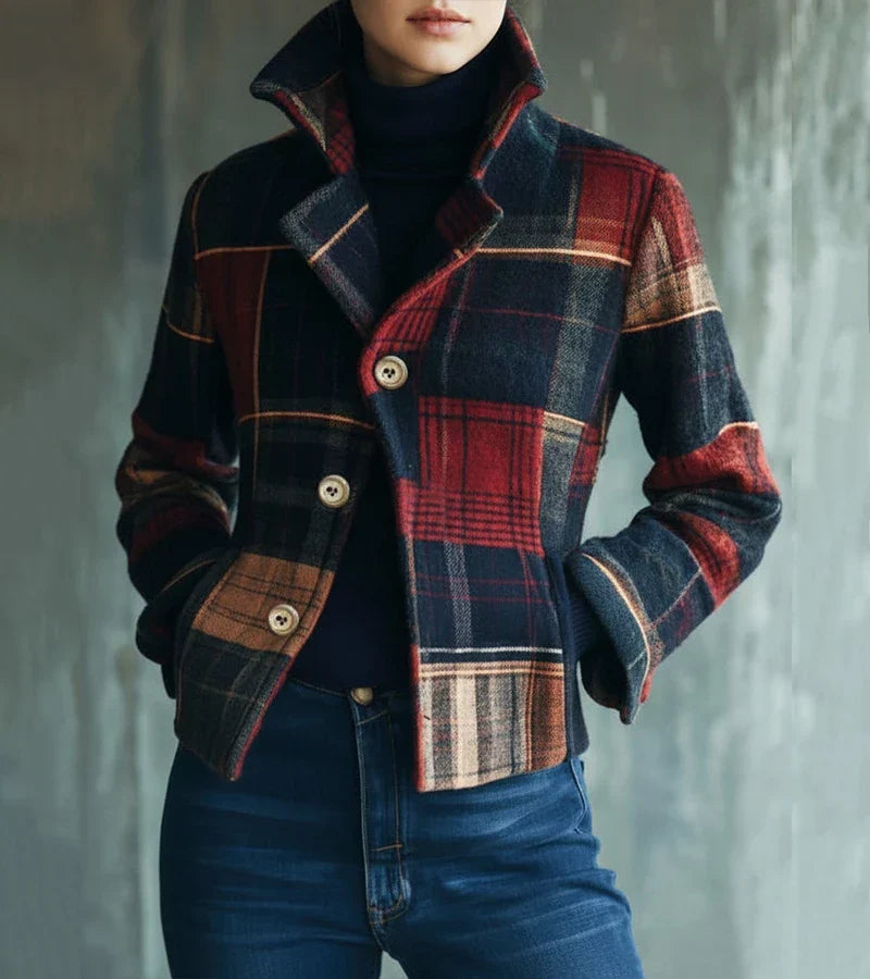 Maura | Chaqueta cálida de cuadros vintage, un estilo atemporal