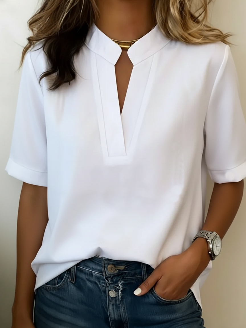 Lunvessa | Camisa de Manga Corta Relaxed para Mujer