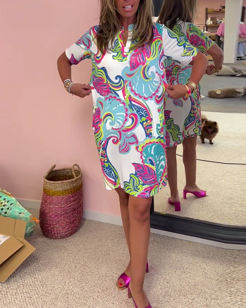 Nadia - Vestido midi estampado