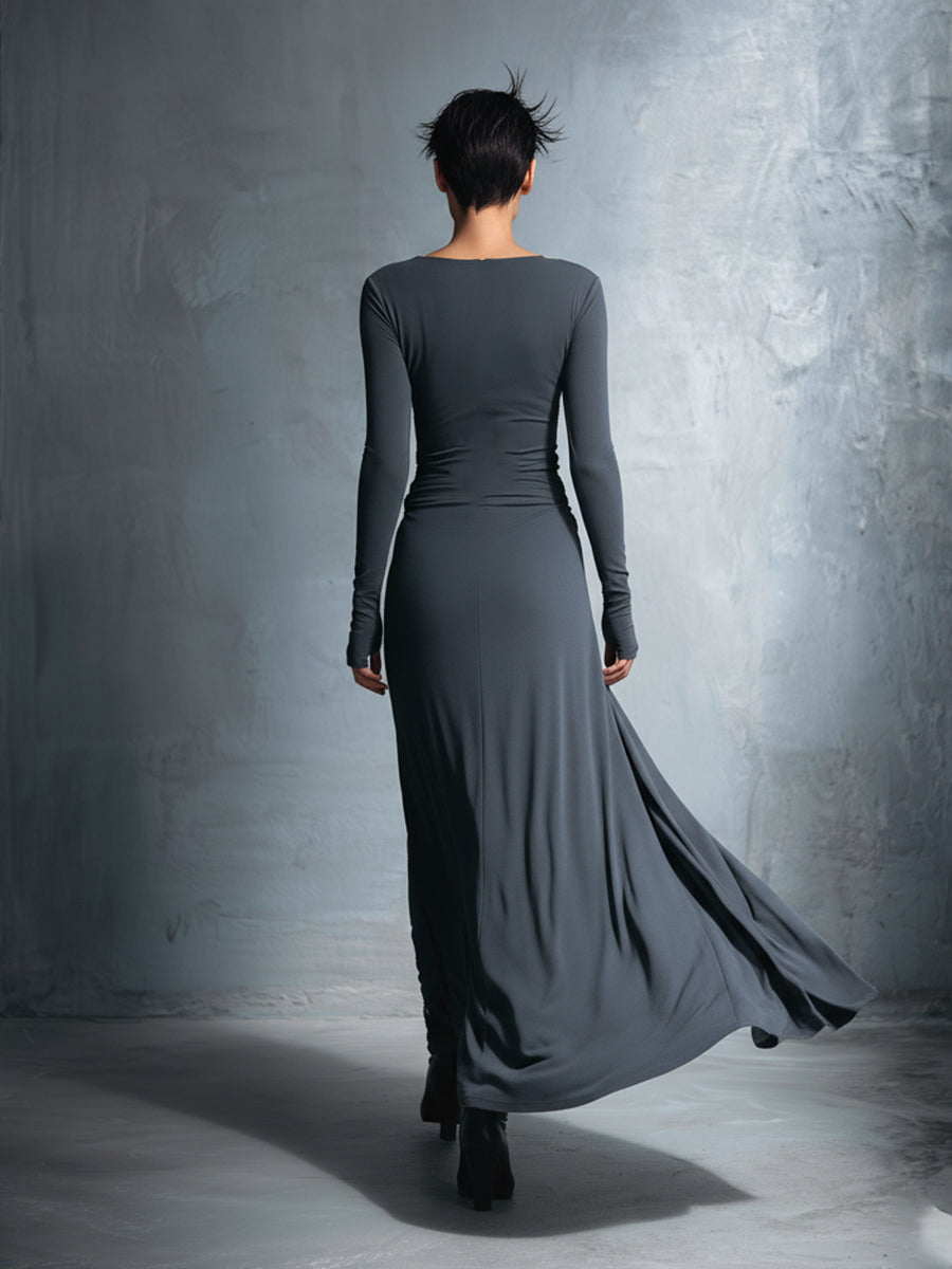 Naiara ❘ Vestido maxi con nudo lateral para Mujer
